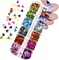 12 Colors Nail Glitter Sequins – 3D Holographic Nail Art Flakes, Stickers & Confetti for Nails, Face, Body & DIY Crafts (A2)
